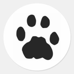 COUGAR PAW PRINT RONDE STICKER