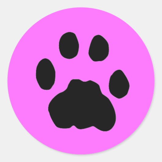 COUGAR PAW PRINT RONDE STICKER (Voorkant)