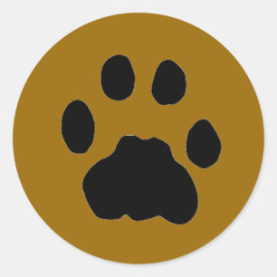 COUGAR PAW PRINT RONDE STICKER