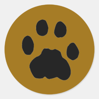 COUGAR PAW PRINT RONDE STICKER