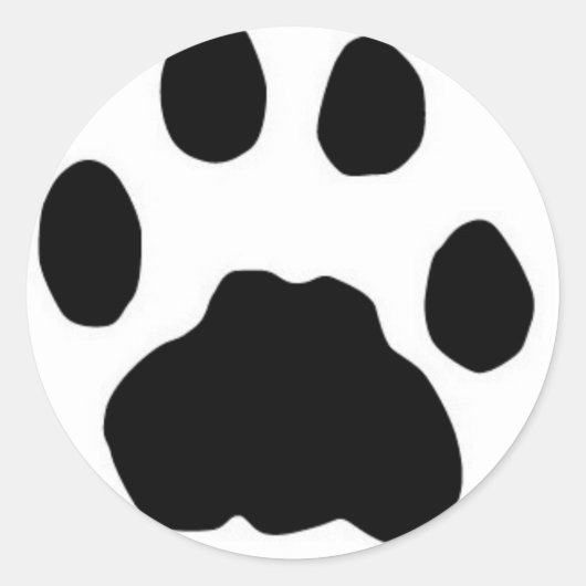 COUGAR PAW PRINT RONDE STICKER (Voorkant)