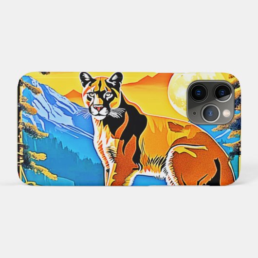 Cougar Peak: Mountain Majesty Art Case-Mate iPhone Case (Achterkant (horizontaal))