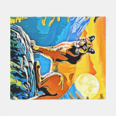 Cougar Peak: Mountain Majesty Art Fleece Deken (Voorkant (Horizontaal))