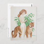Cougar PinUp Briefkaart (Voorkant / Achterkant)