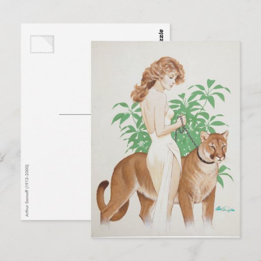 Cougar PinUp Briefkaart (Voorkant / Achterkant)