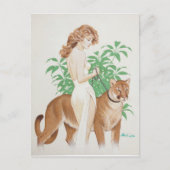 Cougar PinUp Briefkaart (Voorkant)