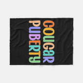 Cougar Puberty Midlife Funny Menopause Perimenopau Fleece Deken (Voorkant (Horizontaal))