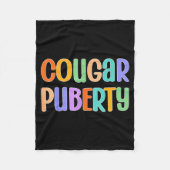 Cougar Puberty Midlife Funny Menopause Perimenopau Fleece Deken (Voorkant)