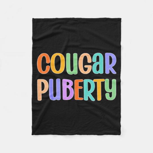 Cougar Puberty Midlife Funny Menopause Perimenopau Fleece Deken (Voorkant)