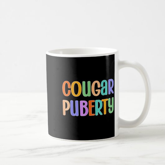 Cougar Puberty Midlife Funny Menopause Perimenopau Koffiemok (Rechts)