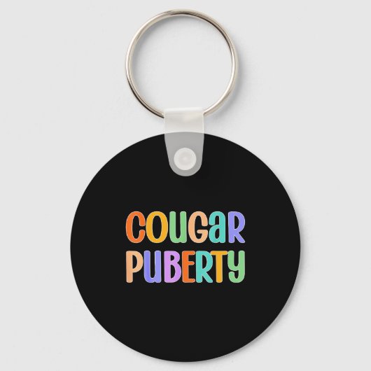 Cougar Puberty Midlife Funny Menopause Perimenopau Sleutelhanger (Voorkant)