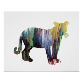 Cougar/Puma art Perfect Poster