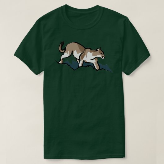 Cougar Puma Mountain Lion Panther T-shirt (Design voorkant)