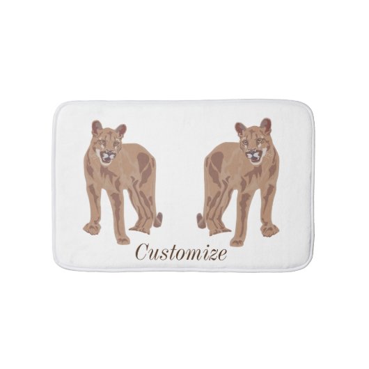 Cougar Puma Mountain Lion Thunder_Cove Badmat (Voorkant)