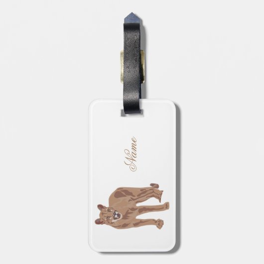 Cougar Puma Mountain Lion Thunder_Cove Bagagelabel (Achterkant verticaal)