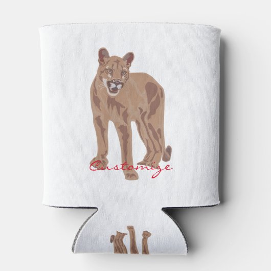 Cougar Puma Mountain Lion Thunder_Cove Blikjeskoeler (Achterkant)