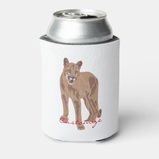 Cougar Puma Mountain Lion Thunder_Cove Blikjeskoeler (Blikje Achterkant)