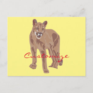 Cougar Puma Mountain Lion Thunder_Cove Briefkaart