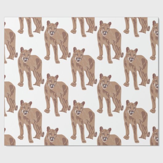 Cougar Puma Mountain Lion Thunder_Cove Cadeaupapier (Vlak)
