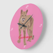 Cougar Puma Mountain Lion Thunder_Cove Grote Klok (Hoek)