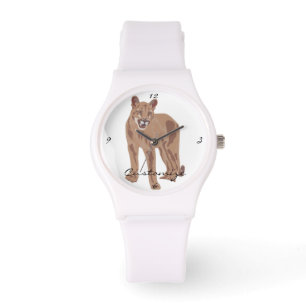 Cougar Puma Mountain Lion Thunder_Cove Horloge