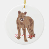 Cougar Puma Mountain Lion Thunder_Cove Keramisch Ornament (Voorkant)