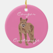 Cougar Puma Mountain Lion Thunder_Cove Keramisch Ornament (Achterkant)