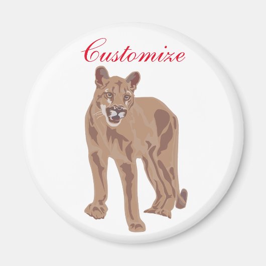 Cougar Puma Mountain Lion Thunder_Cove Magneet (Voorkant)