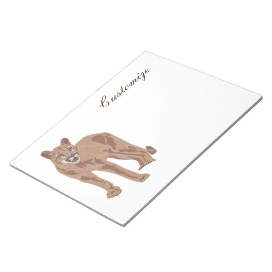 Cougar Puma Mountain Lion Thunder_Cove Notitieblok (Schuin)