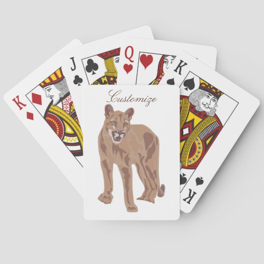 Cougar Puma Mountain Lion Thunder_Cove Pokerkaarten (Achterkant)