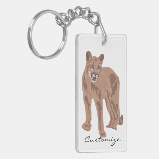 Cougar Puma Mountain Lion Thunder_Cove Sleutelhanger (Voorkant Links)