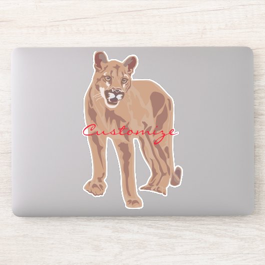 Cougar Puma Mountain Lion Thunder_Cove Sticker (Computer)