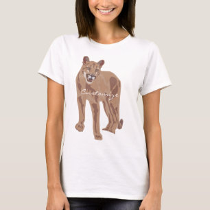 Cougar Puma Mountain Lion Thunder_Cove T-shirt