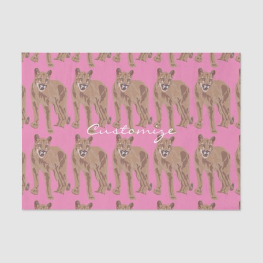 Cougar Puma Mountain Lion Thunder_Cove Tissuepapier (Voorkant)