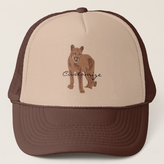 Cougar Puma Mountain Lion Thunder_Cove Trucker Pet (Voorkant)