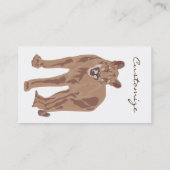 Cougar Puma Mountain Lion Thunder_Cove Visitekaartje (Achterkant)