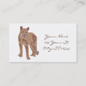 Cougar Puma Mountain Lion Thunder_Cove Visitekaartje (Voorkant)