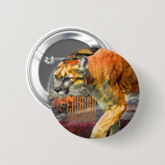 Cougar [Ronde Tin Badge] Ronde Button 5,7 Cm (Voorkant /achterkant)