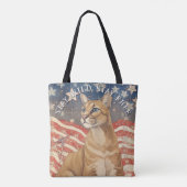 Cougar sterren en strepen tote bag (Achterkant)