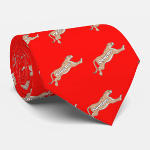 Cougar Team Mascot Football Basketball Baseball Stropdas