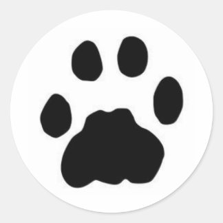 Cougar Tracks Ronde Sticker