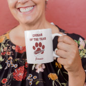 Cougar van het Jaar Grappige Maroon Tweekleurige Koffiemok