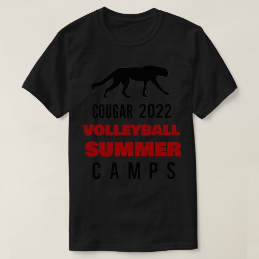 cougar volleybalzomerkampen t-shirt (Design voorkant)