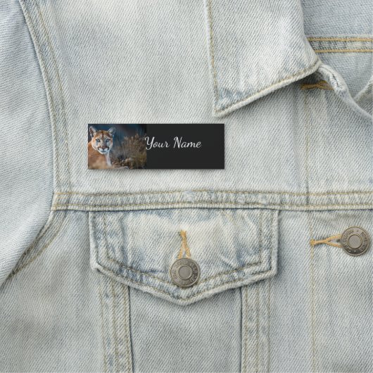 Cougar Wild Cat Mountain Lion Naamplaatje (In situ)