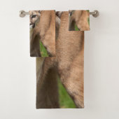 Cougar Wildlife Cat Bathroom Towel set Bad Handdoek (Insitu)