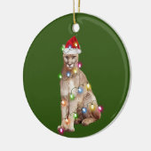 cougar With Hat Lights Christmas Keramisch Ornament (Links)