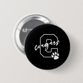 Cougars Bysketbyll Speler Kinder Ronde Button 5,7 Cm (Voorkant /achterkant)