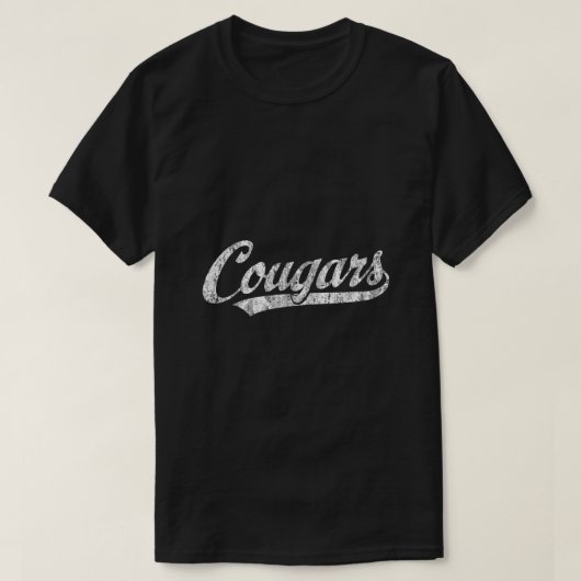 Cougars Mascot T Shirt Sport Name T-shirt Des (Design voorkant)