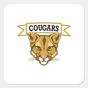 COUGARS VIERKANTE STICKER