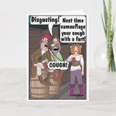 COUGH EN FART JOKE KAART (Voorkant)